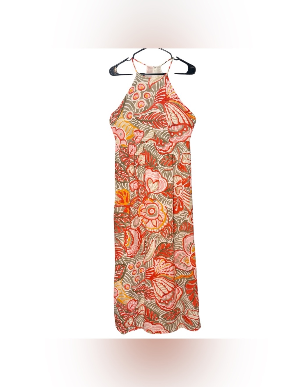 Ann Taylor Loft Tropical Floral Leaf Maxi Dress